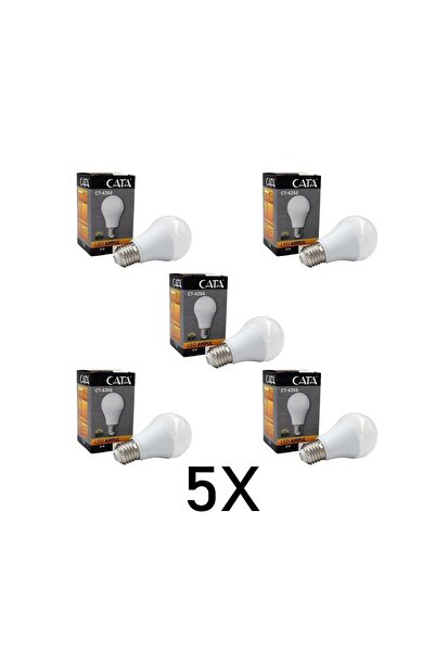 Cata Günışığı Led Ampül 5 Adet 3200k E27 12w Ct-4266