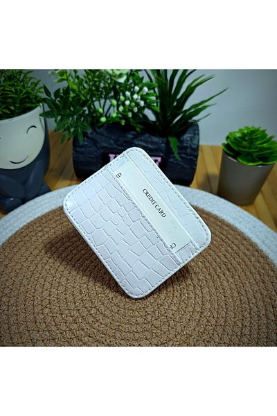 R SHOP Faux Leather Croco Women's Card Holder