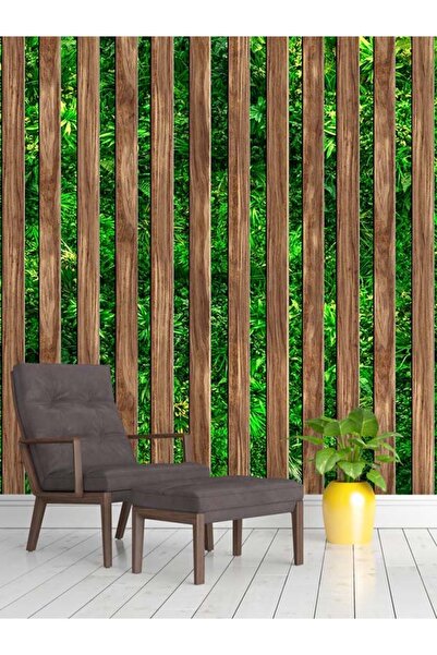 dreamwall Bahçe Ahşap Lambri Çit Desenli Isı Ve Ses Yalıtımlı Sağlıklı Tekstil Duvar Kağıdı