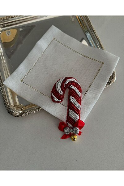 Hatice sakallı design 1 Piece Embroidered Stone Walking Stick Candy Coffee Side Cocktail Napkin