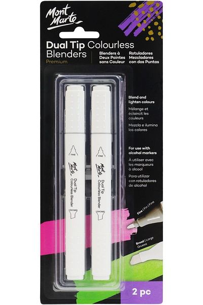 Mont Marte MM Premium Double Ended - Colorless Mixers Set of 2