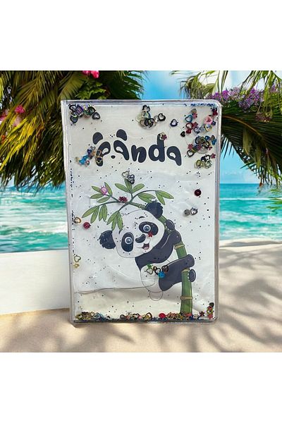 Eren Ofis Lined Large Size Notebook with Glitter and Watery Cover - Undated