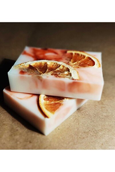 SOO SOAP طقم صابون طبيعي مزخرف مكون من قطعتين - هدية برتقالية