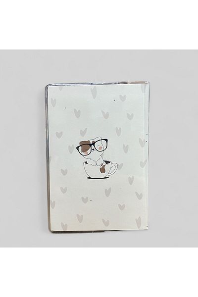 Eren Ofis Lined Large Size Notebook with Glitter and Watery Cover - Undated