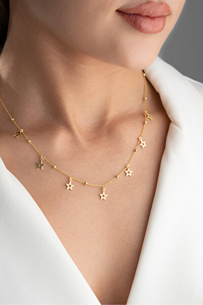 Silvano Jewelry 925 Ayar Gümüş Yıldızlı Şans Kolye