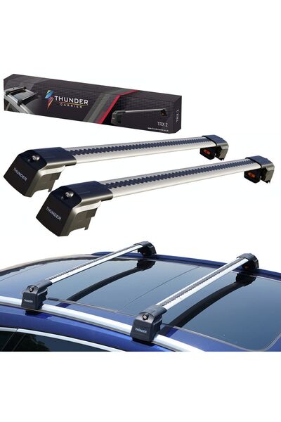 Thunder Audi Q3 2019-2025 Uyumlu Carrier Gri Kilitli Ara Atkı Cross Bar Taşıy...