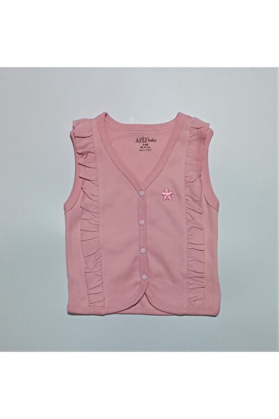 Aziz Bebe Baby Girl Frilly Vest Pink