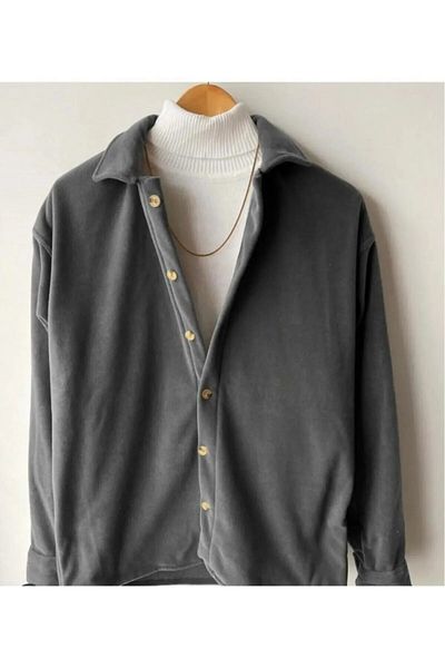 tynemode Thick Fleece Men's Oversize Jacket - ButtoneD