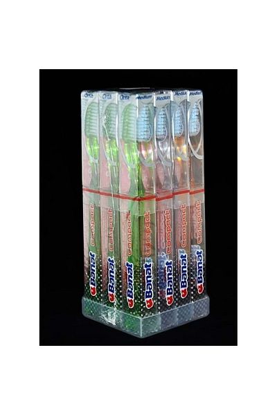 osmanefendiler Toothbrush Compact 12 Pieces Medium Hard