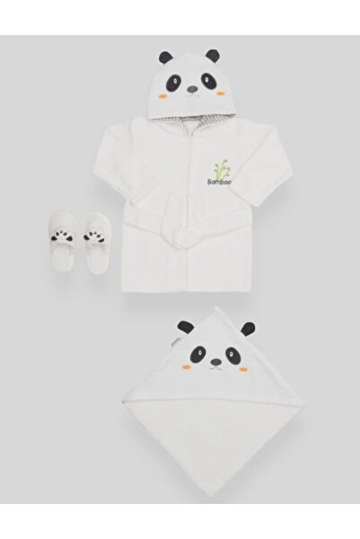 Bebitof Bamboo Patterned Koala Baby Bathrobe Set