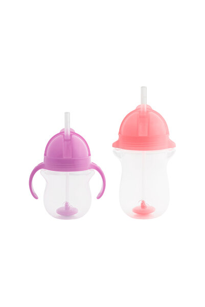 Munchkin Purple and Pink Click Lock Spout Cup - 6 Months+207Ml Vs 12 Months+2...