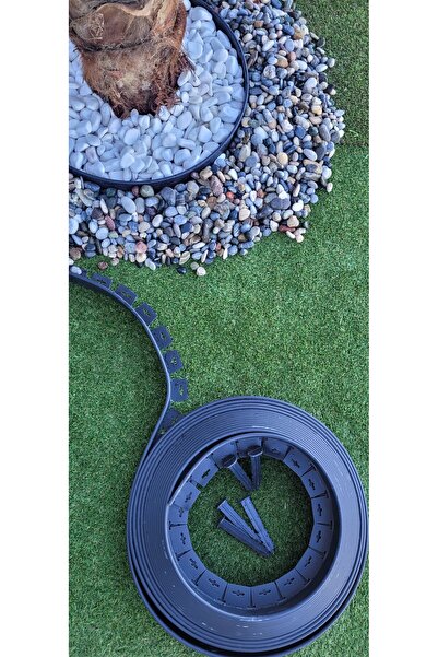 garden Moda Çim Ayırıcı 5 M Siyah Çim Sınırlayıcı Taş Toprak Ayıracı Çim Ayra...