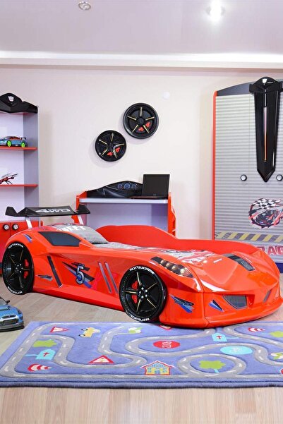 Setay Arabalı Yatak, Jaguar Rüzgarlıklı Arabalı Yatak - Kırmızı