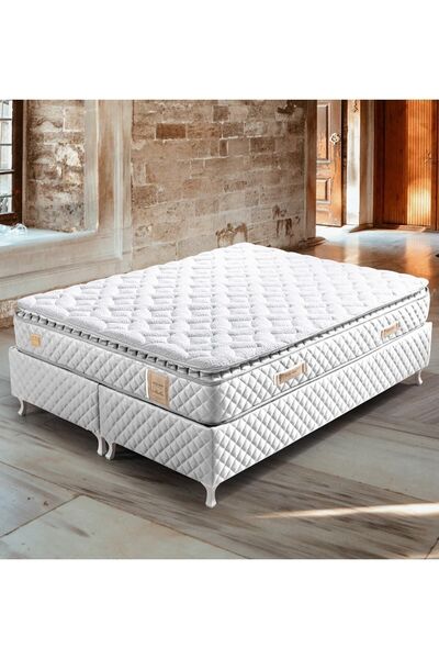 Setay Stella Ortopedik Çift Kişilik Yaylı Yatak - Beyaz