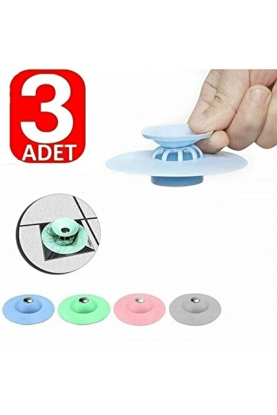 Toptanhane 3 Adet Lavabo ve Küvet Tıkacı Süzgeci Mutfak Banyo Gider Tıpası Ka...