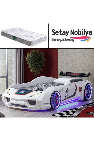 Setay Arabalı Yatak, Vento Cooper Rüzgarlıklı Full Ledli Arabalı Yatak - Beya...