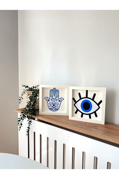 DEKORMED Blue-white Themed 2-piece Set - Board, Tray and Organizer (24x24)