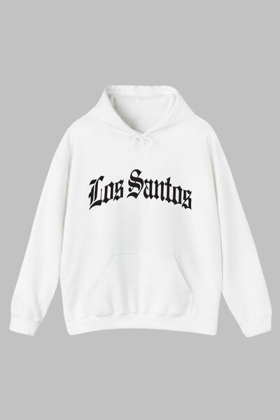 Nyda Collections سويت شيرت بغطاء للرأس كبير الحجم مطبوع للجنسين من Los Santos...