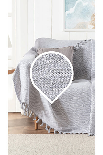 Lux Touch 170 X 210 cm Gray Cotton Tufted Sofa Sofa Bed Daybed Cover - Alin