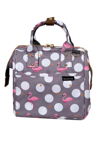beautiful bag Термоизолирана водоустойчива термо чанта за носене на храна, кутия за обяд Фламинго
