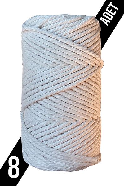 Bevella Macrame Cord 2 κιλά 3 mm - 3 Βύθιση Σπειρωτή Μακραμέ Κορδέλα