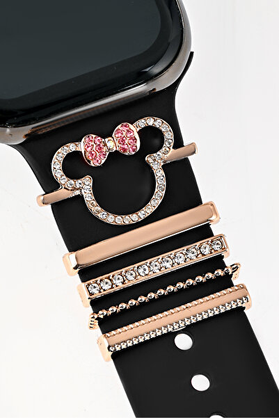 mimtec Apple Watch Uyumlu Charm Süs Akıllı Saatlerle Uyumlu Charm Aksesuar Süs Kordon Süsü
