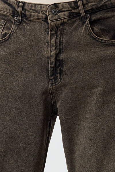 Trendyol Collection Τζιν 90s Baggy Fit Anthracite - Φαρδύ τζιν παντελόνι TMNSS24JE00012