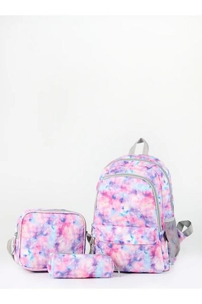 TRENDYOLKIDS Pink 3-Piece Girl's Lunch Bag Pen Holder School Bag Tkdaw25Si00001