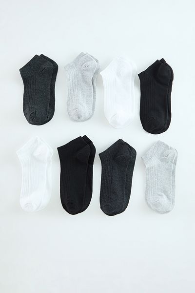 Edit by Trendyol Set mit 8 Unisex-Baumwoll-Booties-Herrensocken – TEDAW25CO00005