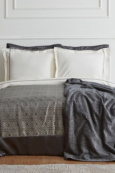 Karaca Home Gray Marsha 8 Piece Dowry Set