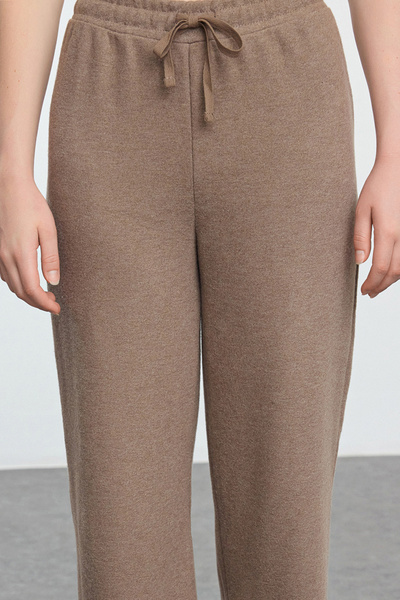 Trendyol Collection Mink színű széles szárú bordás nadrág - TWOAW25PL00017