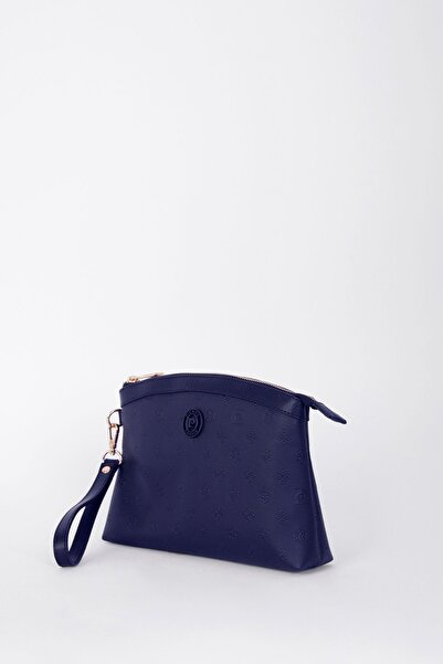 Pierre Cardin Pochetă și geantă clutch pentru femei Midnight Blue Print 05PO22Y1547