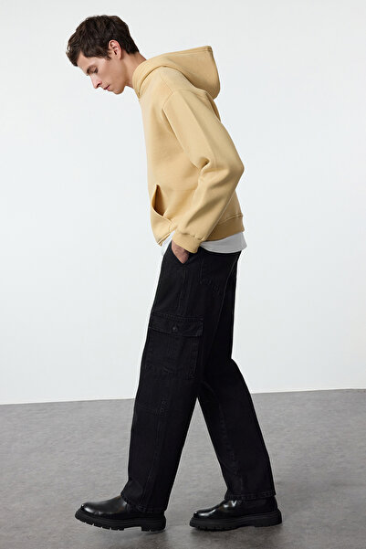 Trendyol Collection Oversize φούτερ με κουκούλα με λεπτομέρεια κεντήματος - TMNAW25SW00142