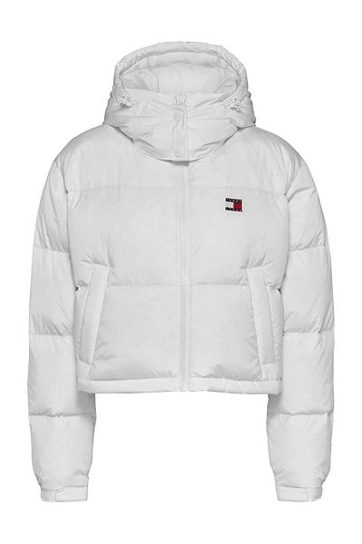 Tommy Jeans Alaska Puffer - bílá dámská bunda Puffer Tjw Crp