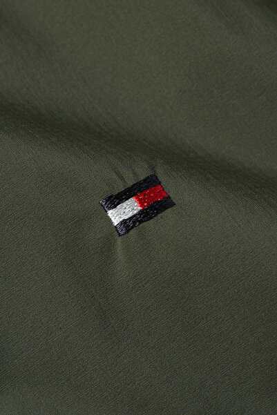 Tommy Hilfiger Men's Khaki/Green Fleece Jacket - Long Sleeve and Logo