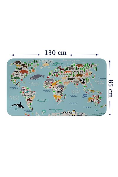 Dropcek eticaret Educational World Map World Atlas Children's and Baby's Room Wall Sticker-85x130-3771