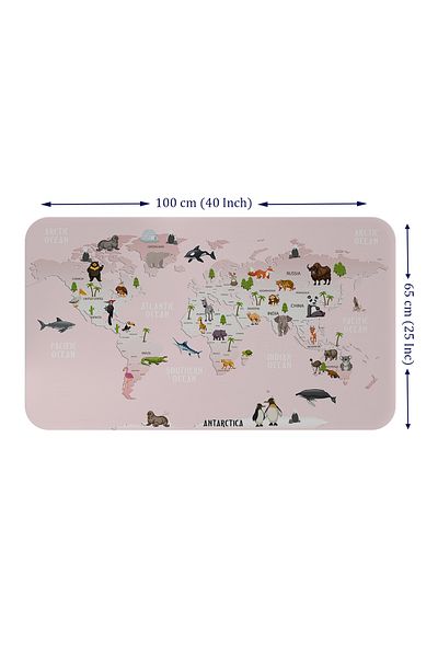 Dropcek eticaret Educational World Map World Atlas Children's and Baby's Room Wall Sticker - 60x105-3795