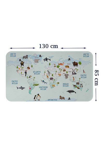 Dropcek eticaret Educational World Map World Atlas Children's and Baby's Room Wall Sticker-85x130-3796