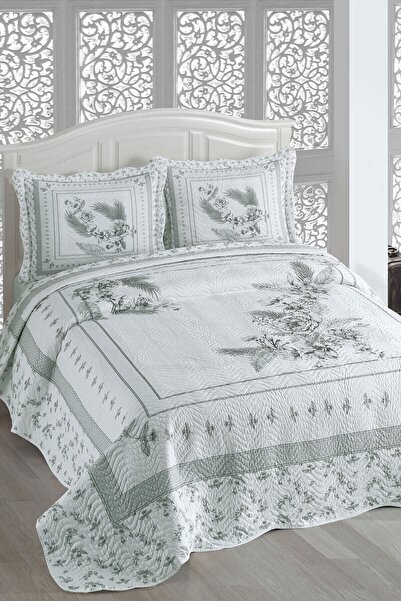 Örtüm Asya Gri Çift Kişilik Kapitone Yatak Örtüsü