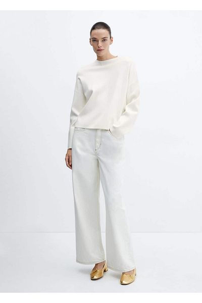 MANGO Woman Perkins Collar Knitwear Sweater