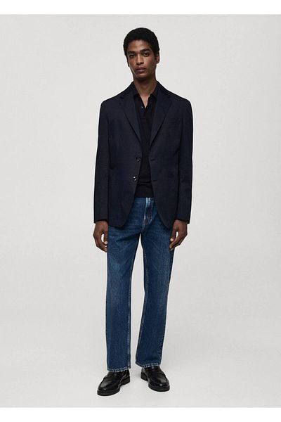 MANGO Man Slim-Fit Cotton Blazer Jacket
