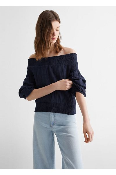 Mango Teen Bluză albastru închis pentru copii