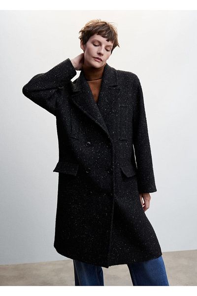 MANGO Woman Melted Double Breasted Coat