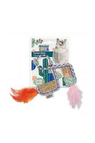 Afp Whisker Fiesta - Straw Feather Toy 492113