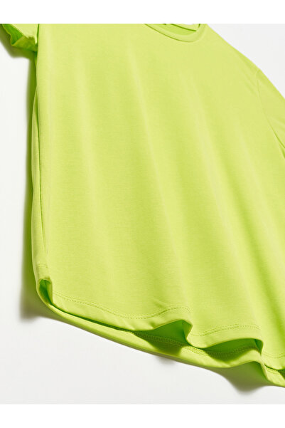 Dilvin 30136 Crew Neck T-shirt-lime