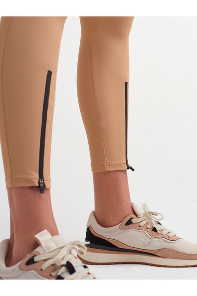 Dilvin Model 7934 Colanți cu fermoar - Culoare piele