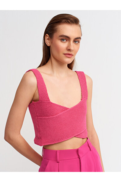 Dilvin 10211 Askılı Triko Atlet-fuşya
