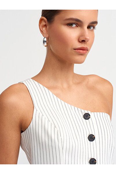 Dilvin 60538 Vestă asimetrică-albă