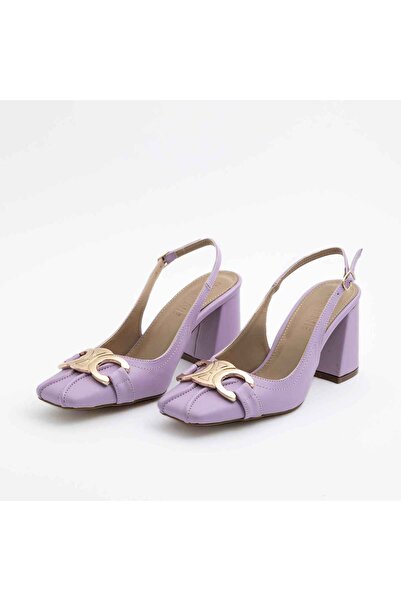 RUXENE Rita Закритий квадратний носок 9 см Товстий каблук Деталізована застіб...