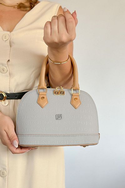 GALB LEATHER Дамски чанти през рамо Just Polo от новия сезон – ослепителни с хармонията на стил и качество! 1108-4076-СИВО